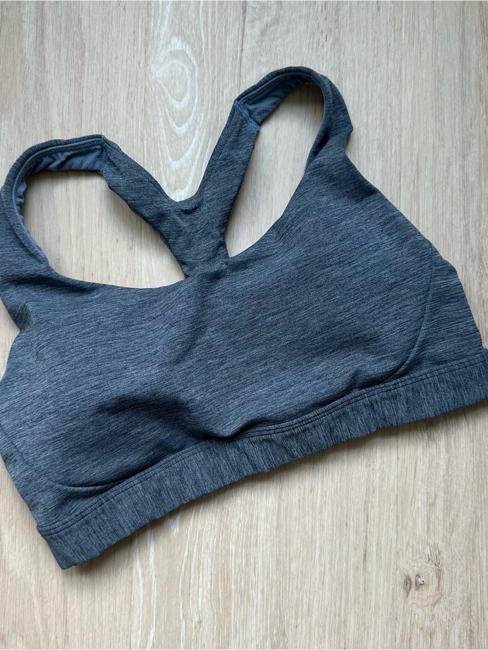 Athleta Grey Heathered Sports Bra
